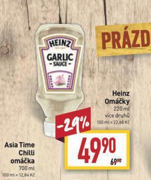 Billa Heinz omáčka nabídka