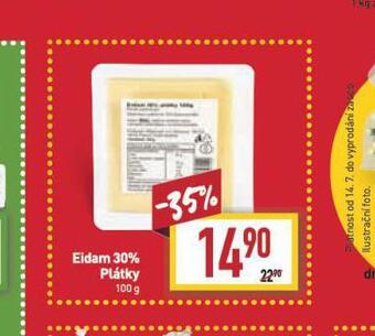 Billa Eidam 30% plátky nabídka