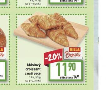 Billa Máslový croissant nabídka