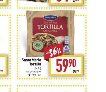 Billa Santa maria tortilla nabídka