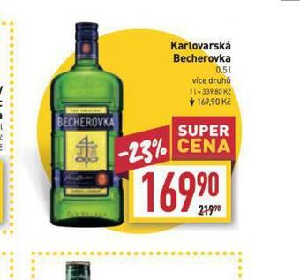 Billa Karlovarská becherovka nabídka