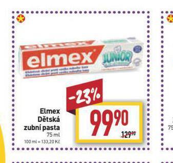 Billa Elmex dětská zubní pasta nabídka