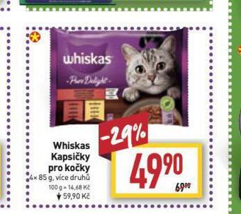 Billa Whiskas kapsičky pro kočky nabídka