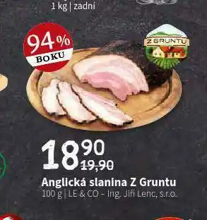 Terno Anglická slanina z gruntu nabídka