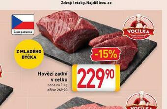 Billa Hovězí zadní v celku nabídka