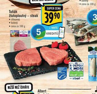 Albert Tuňák žlutoploutvý steak nabídka