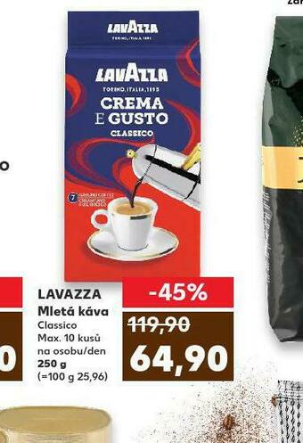 Kaufland Lavazza mletá káva nabídka