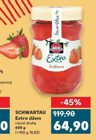 Kaufland Schwartau extra džem nabídka