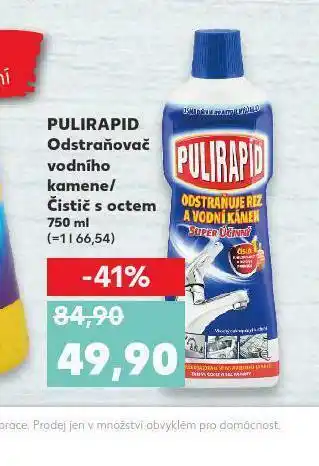 Kaufland Pulirapid čistič s octem nabídka