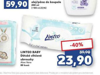 Kaufland Linteo baby dětské vlhčené ubrousky nabídka