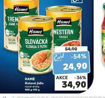Kaufland Hemé hotové jídlo nabídka