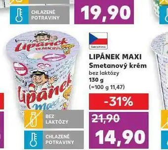 Kaufland Lipánek maxi bez laktózy nabídka