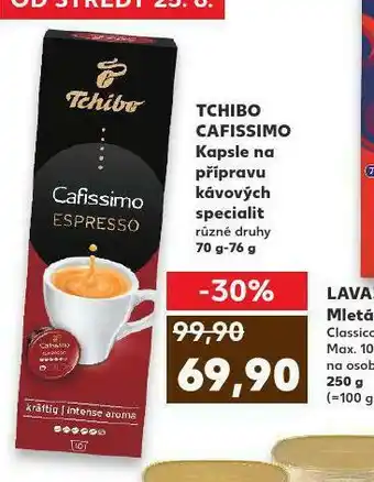 Kaufland Tchibo cafissimo kapsle na přípravu kávových specialit nabídka
