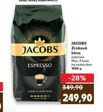 Kaufland Jacobs zrnková káva nabídka