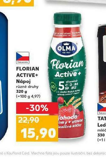 Kaufland Florian active + nápoj nabídka