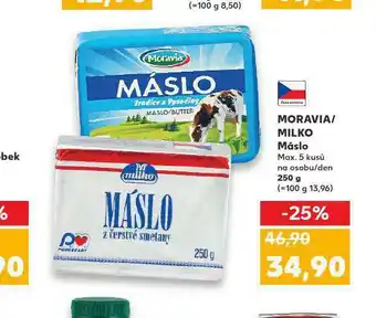 Kaufland Moravia / milko máslo nabídka
