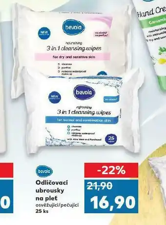 Kaufland Bevola odličovací ubrousky na pleť nabídka