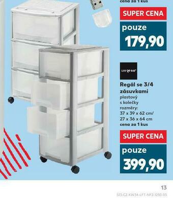 Kaufland Regál se 3/4 zásuvkami nabídka