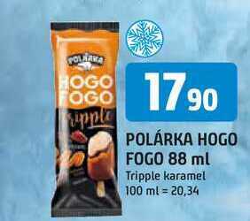 Trefa Polárka hogo fogo tripple zmrzlina mléčná čokoláda, karamel, kakaová poleva 88g nabídka