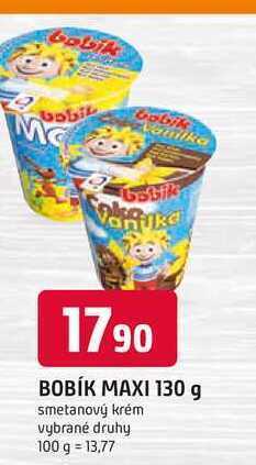 Trefa Bobík maxi smetanový krém 130g, vybrané druhy nabídka