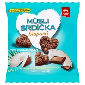 Rossmann Semix müsli srdíčka křupavá s čokoládou a kokosem 50g nabídka