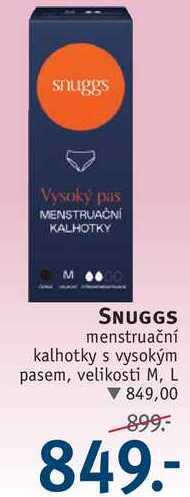 Rossmann Snuggs menstruační kalhotky s vysokým pasem nabídka