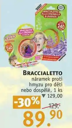 Braccialetto náramek proti hmyzu pro děti nebo dospělé, 1 ks