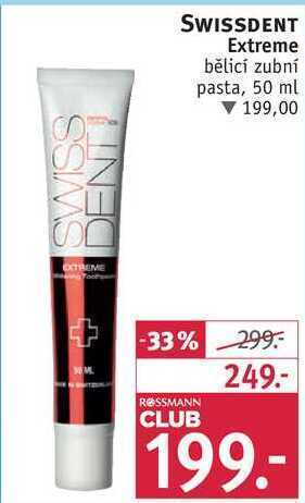 Rossmann Swissdent extreme bělicí zubní pasta, 50 ml nabídka