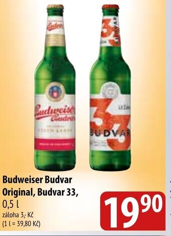 Bala Budweiser Budvar Original, Budvar 33, nabídka