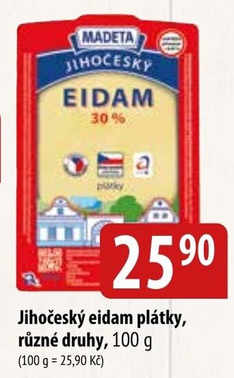 Bala Jihočeský eidam plátky, různé druhy, 100 g nabídka
