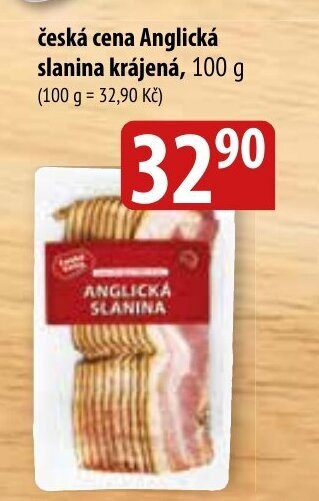 Bala česká cena Anglická slanina krájená, 100 g nabídka