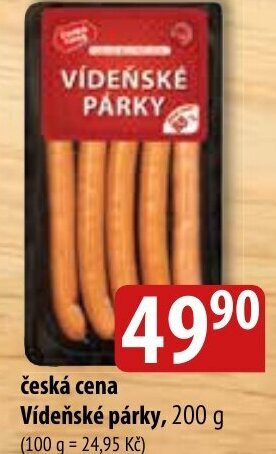 Bala česká cena Vídeňské párky, 200 g nabídka