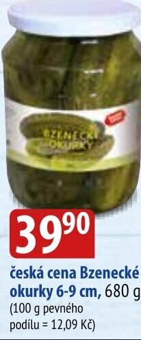 Bala česká cena Bzenecké okurky 6-9 cm, 680 g nabídka