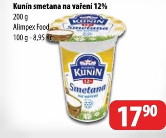 Partner Maloobchodní síť Kunín smetana na vaření 12% nabídka