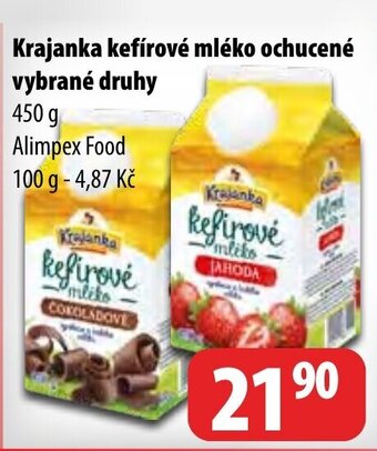 Partner Maloobchodní síť Krajanka kefírové mléko ochucené vybrané druhy nabídka