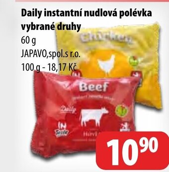Partner Maloobchodní síť Daily instantní nudlová polévka vybrané druhy nabídka