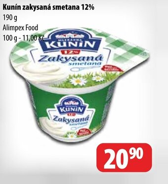 Partner Maloobchodní síť Kunín zakysaná smetana 12% nabídka
