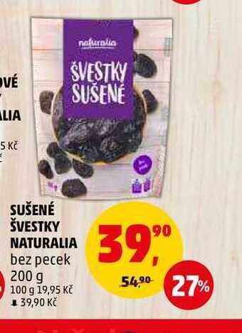 Penny Market Sušené švestky naturalia bez pecek, 200 g nabídka