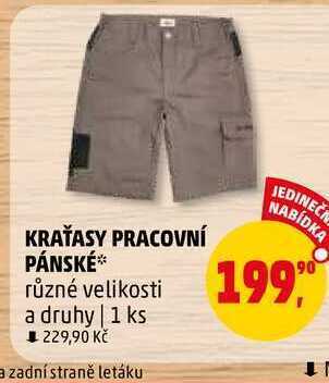Penny Market Kraťasy pracovní pánské, 1 ks nabídka