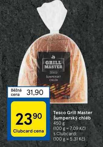 Tesco Tesco grill master šumperský chléb 450 g nabídka