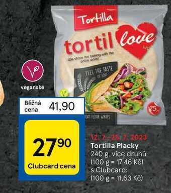 Tesco Tortilla placky 240 g nabídka