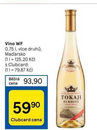 Tesco Víno wf 0.75 l nabídka