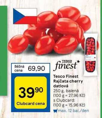 Tesco Tesco finest rajčata cherry datlová 250 g nabídka