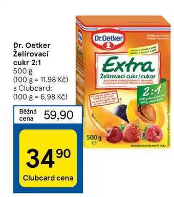 Tesco Dr. oetker želírovací cukr 2:1 500 g nabídka