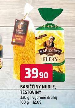 Terno Babiččiny těstoviny nabídka
