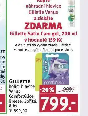 Rossmann Gillette holicí hlavice nabídka
