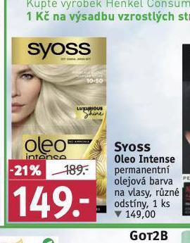 Rossmann Syoss barva na vlasy nabídka