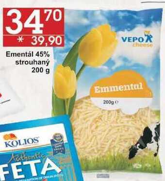 Jip Vepox ementál 45% strouhaný, 200 g nabídka