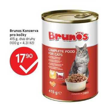 Tesco Brunos konzerva pro kočky 415 g nabídka