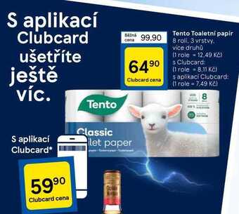 Tesco Tento toaletní papír 8 rolí. 3 vrstvy nabídka